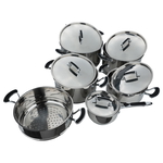 Rocky Steel Cookware Set, 11 Pieces - Silver product image 1