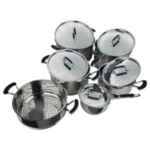 Rocky Steel Cookware Set, 11 Pieces - Silver product image