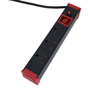Al Saif Gallery plastic electrical dispenser, with switch, 3 outlets - black product image