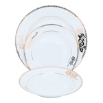 Al Saif Gallery Porcelain Dining Set, 77 Pieces - Golden White product image 4