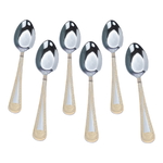 Al Saif Gallery Steel Sweet Spoons Set, 6 Pieces - Silver product image 3