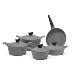 Tornado Granite Cookware Set, 9 Pieces, 20 / 24 / 24 / 28 / (28) cm, Korean - Gray product image 1