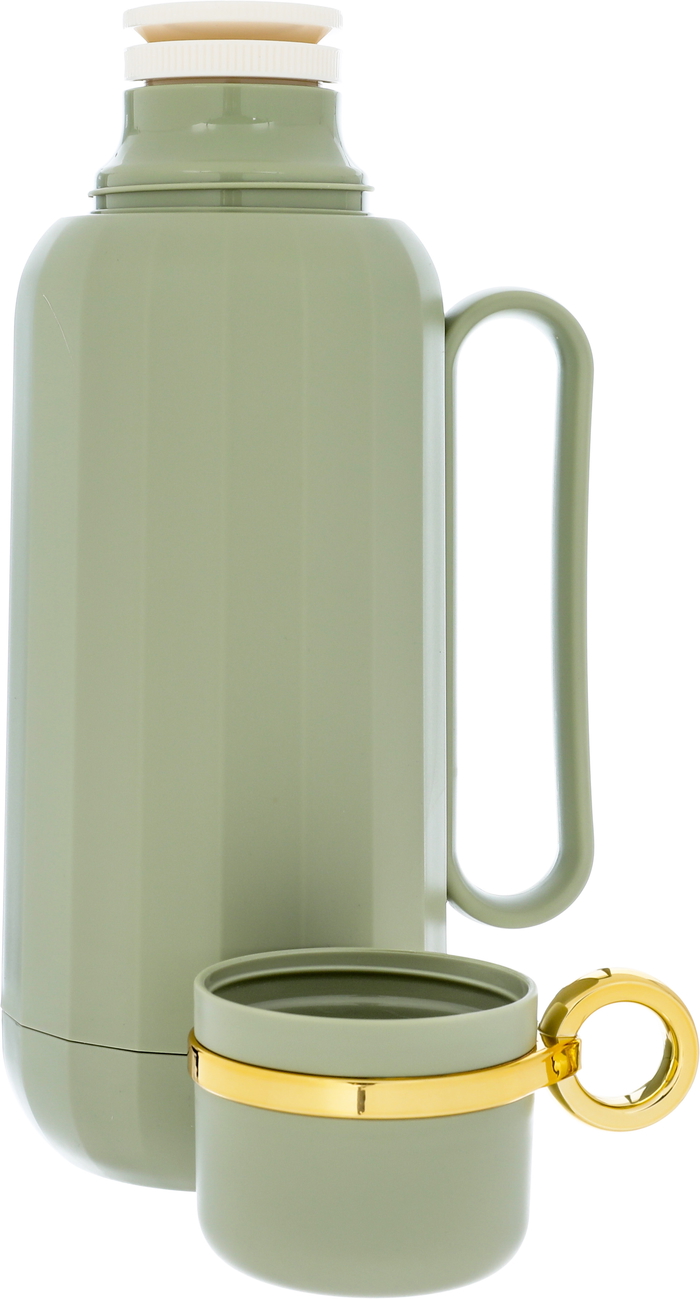 Timeless Glass Thermos, 1 Liter, Plastic Exterior - Olive Green product image 4