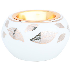 Al Saif Gallery engraved porcelain incense burner, 10 x 10 x 7 cm - white product image