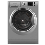 Ariston NLM11946SCA60HZ Automatic Washing Machine, 9 KG, Front Loading, Silver product image 1