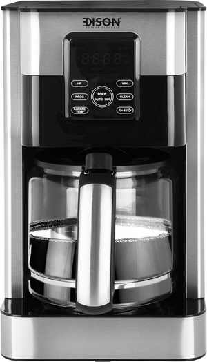 Edison Coffee Maker, 1000 Watt, 1.8 Liter - Black Silver product image